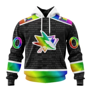 Hoodie NHL San Jose Sharks Special Pride Design Hockey Is For Everyone QTNHL080524A2703HD