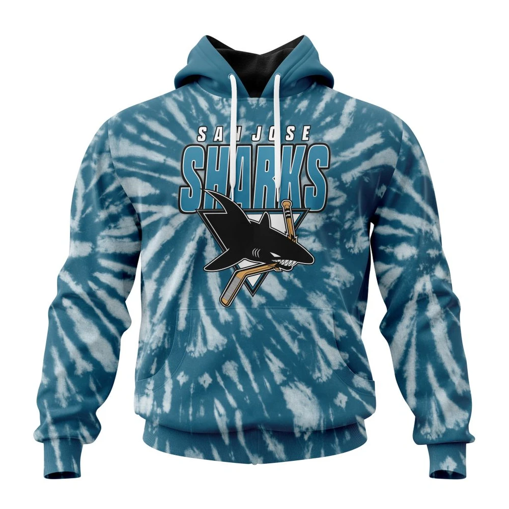 Hoodie NHL San Jose Sharks Special Retro Vintage Tie Dye St2201 QTNHL080524A3064HD