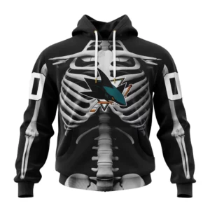 Hoodie NHL San Jose Sharks Special Skeleton Costume For Halloween St2301 QTNHL080524A2020HD