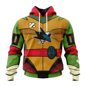 Hoodie NHL San Jose Sharks Special Teenage Mutant Ninja Turtles Design St2301 QTNHL080524A2263HD