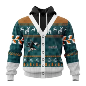 Hoodie NHL San Jose Sharks, Specialized Chrismas Season QTNHL080524A2788HD