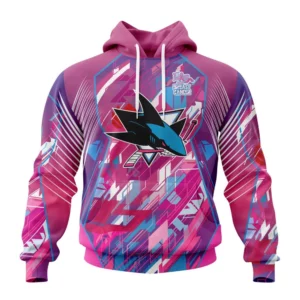 Hoodie NHL San Jose Sharks, Specialized Design I Pink I Can! Fearless Again Breast Cancer QTNHL080524A3558HD