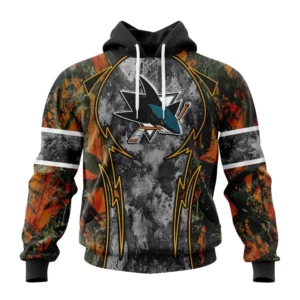 Hoodie NHL San Jose Sharks, Specialized Design Wih Camo Concepts For Hungting In Forest QTNHL080524A3642HD