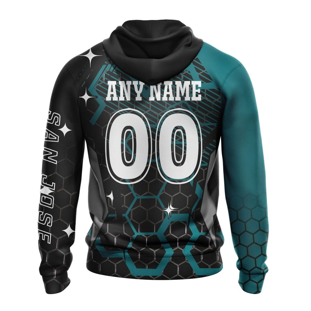 Hoodie NHL San Jose Sharks, Specialized Design With Motocross Syle V0222 QTNHL080524A3379HD - Image 2