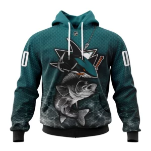 Hoodie NHL San Jose Sharks, Specialized Fishing Style St2201 QTNHL080524A3988HD