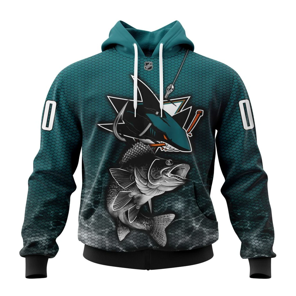 Hoodie NHL San Jose Sharks, Specialized Fishing Style St2201 QTNHL080524A3988HD