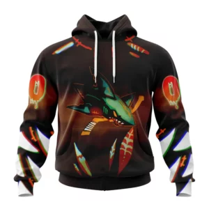 Hoodie NHL San Jose Sharks, Specialized Jersey For Halloween Night QTNHL080524A3193HD