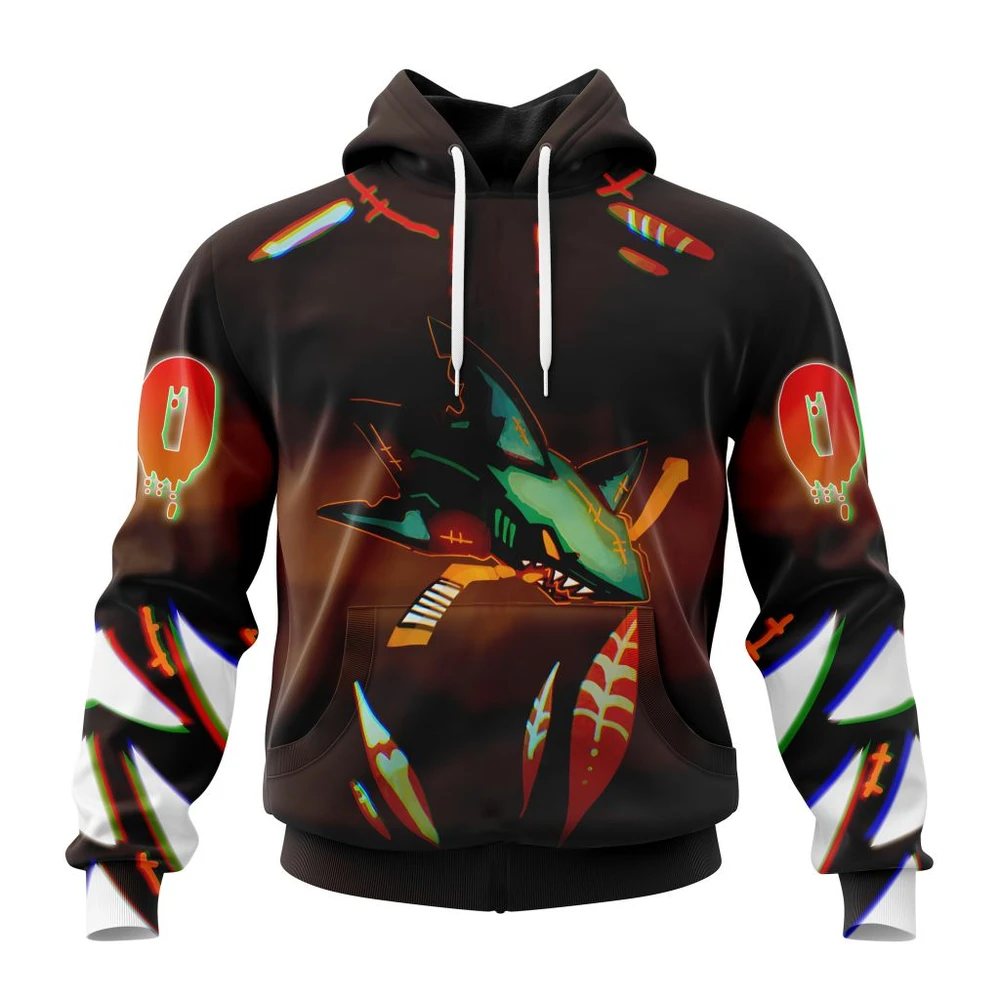 Hoodie NHL San Jose Sharks, Specialized Jersey For Halloween Night QTNHL080524A3193HD