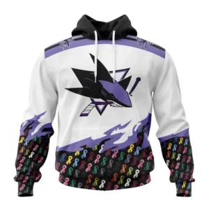 Hoodie NHL San Jose Sharks, Specialized Kits In October We Stand Together We Can Beat Cancer QTNHL080524A3408HD