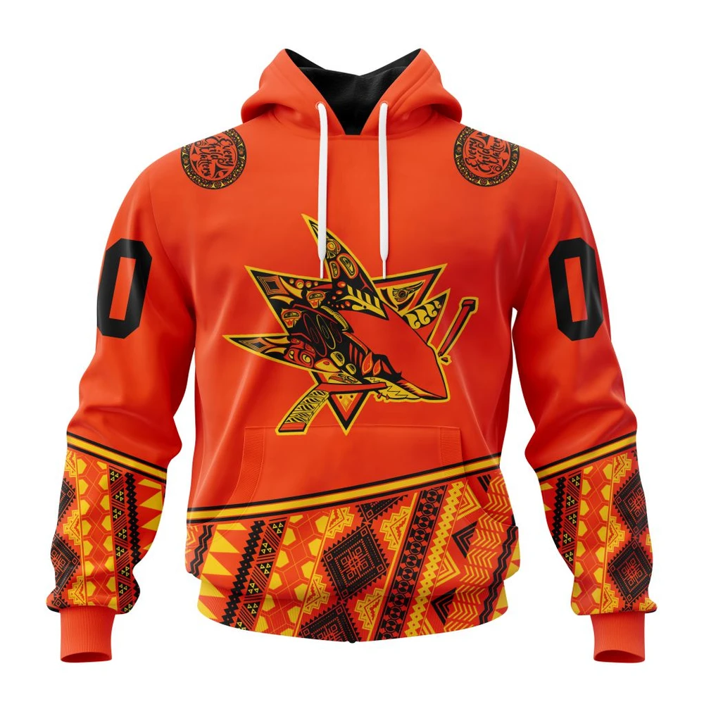 Hoodie NHL San Jose Sharks, Specialized National Day For Truth And Reconciliation QTNHL080524A3084HD