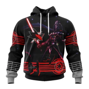 Hoodie NHL San Jose Sharks, Specialized Starwar Darth Vader Version Jersey QTNHL080524A3171HD
