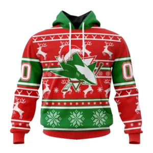 Hoodie NHL San Jose Sharks, Specialized Unisex Christmas Is Coming V02 QTNHL080524A2953HD