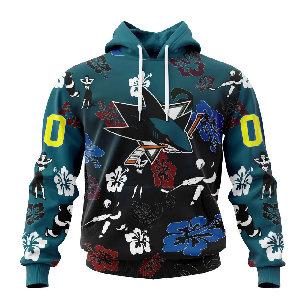 Hoodie NHL San Jose Sharks X Hawaii Specialized Design For Hawaiia V0122 QTNHL080524A3776HD