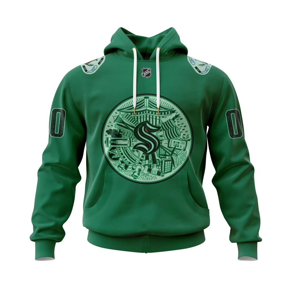 Hoodie NHL Seattle Kraken Green Night Jersey, Designed By Artist Shogo Ota QTNHL080524A3925HD