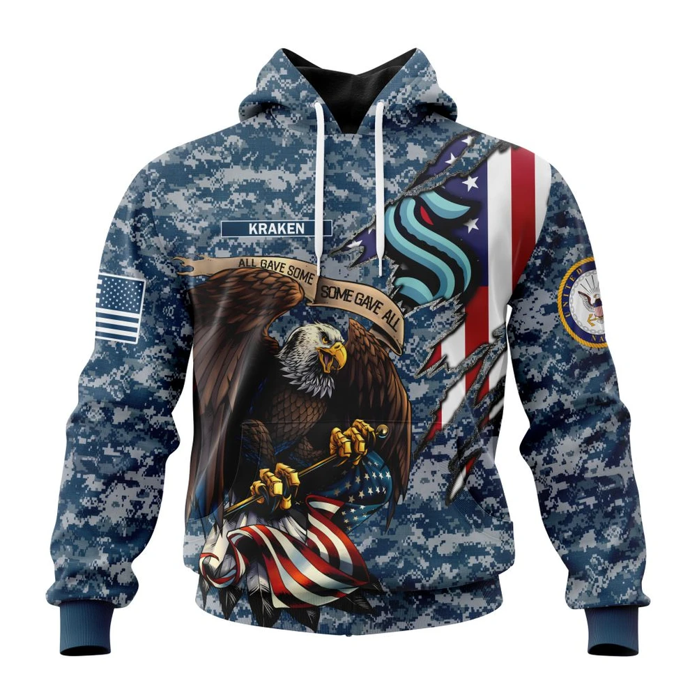 Hoodie NHL Seattle Kraken Honor Us Navy Veterans St2202 QTNHL080524A3146HD