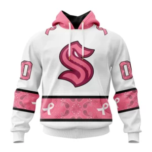 Hoodie NHL Seattle Kraken In Classic Style With Paisley! In October We Wear Pink Breast Cancer QTNHL080524A1663HD