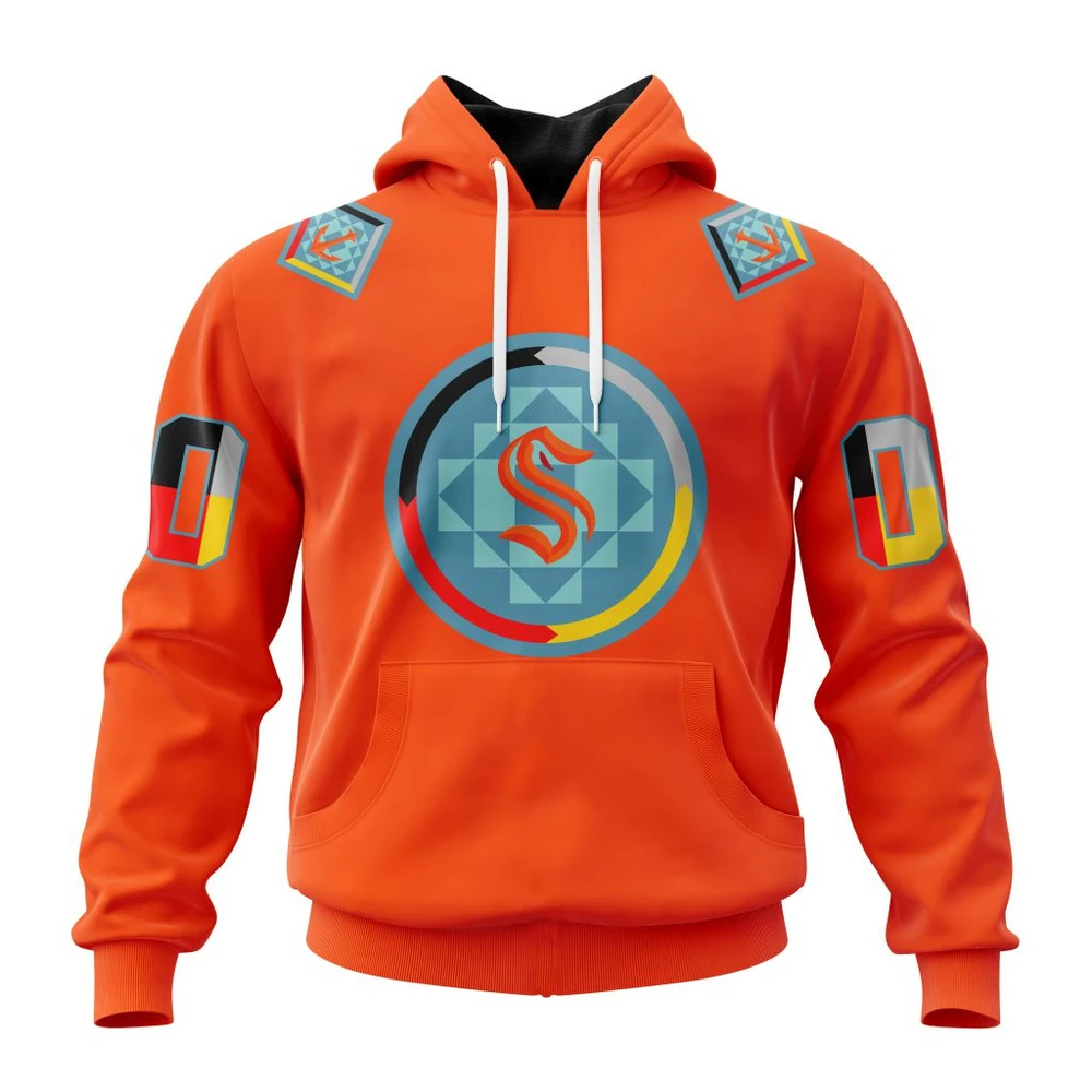 Hoodie NHL Seattle Kraken Indigenous Peoples Night QTNHL080524A2611HD