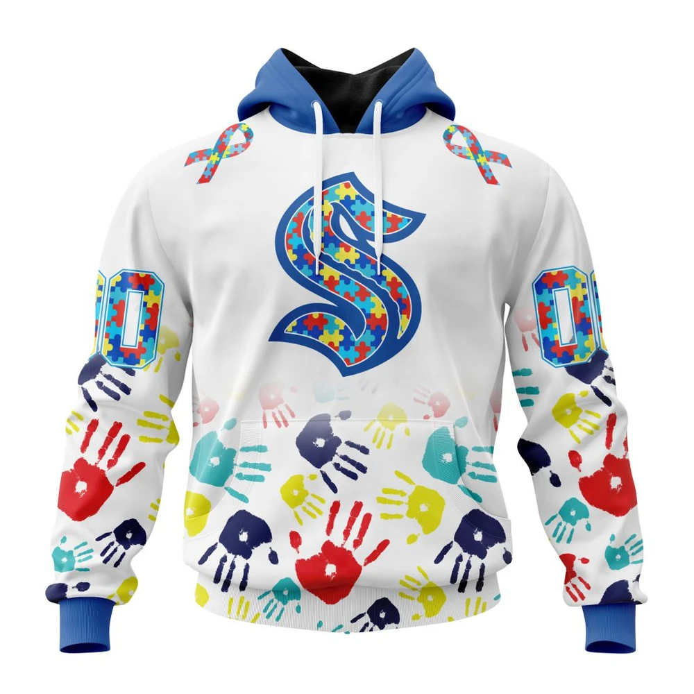 Hoodie NHL Seattle Kraken Special Autism Awareness Design St2203 QTNHL080524A2496HD