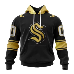 Hoodie NHL Seattle Kraken Special Black And Gold Design St2401 QTNHL080524A762HD