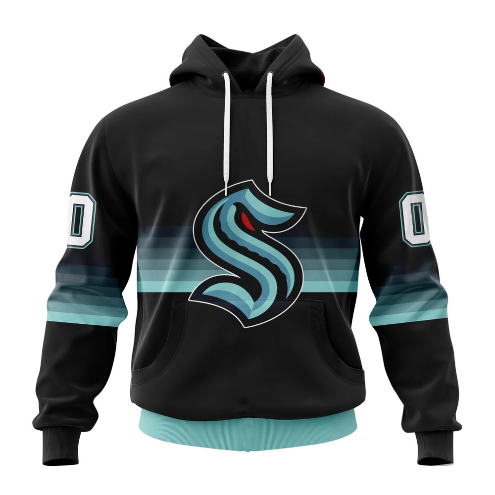 Hoodie NHL Seattle Kraken Special Black And Gradient Design St2301 QTNHL080524A1401HD