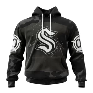 Hoodie NHL Seattle Kraken Special Black Camo Design For Veterans Day St2304 QTNHL080524A1603HD