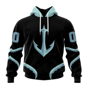 Hoodie NHL Seattle Kraken Special Blackout Design St2401 QTNHL080524A590HD