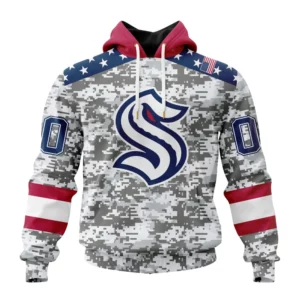 Hoodie NHL Seattle Kraken Special Camo Design For Veterans Day St2301 QTNHL080524A1797HD