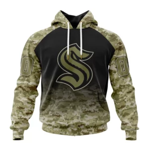 Hoodie NHL Seattle Kraken Special Camo Design For Veterans Day St2302 QTNHL080524A1770HD