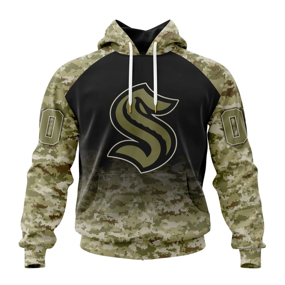 Hoodie NHL Seattle Kraken Special Camo Design For Veterans Day St2302 QTNHL080524A1770HD
