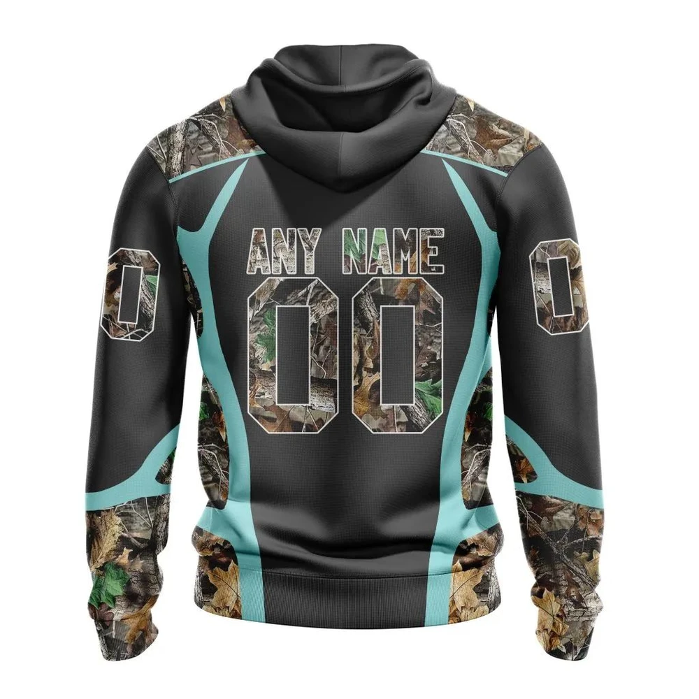 Hoodie NHL Seattle Kraken Special Camo Hunting Design V2302 QTNHL080524A2204HD - Image 2