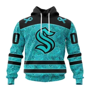 Hoodie NHL Seattle Kraken Special Design Fight Ovarian Cancer St2201 QTNHL080524A2410HD