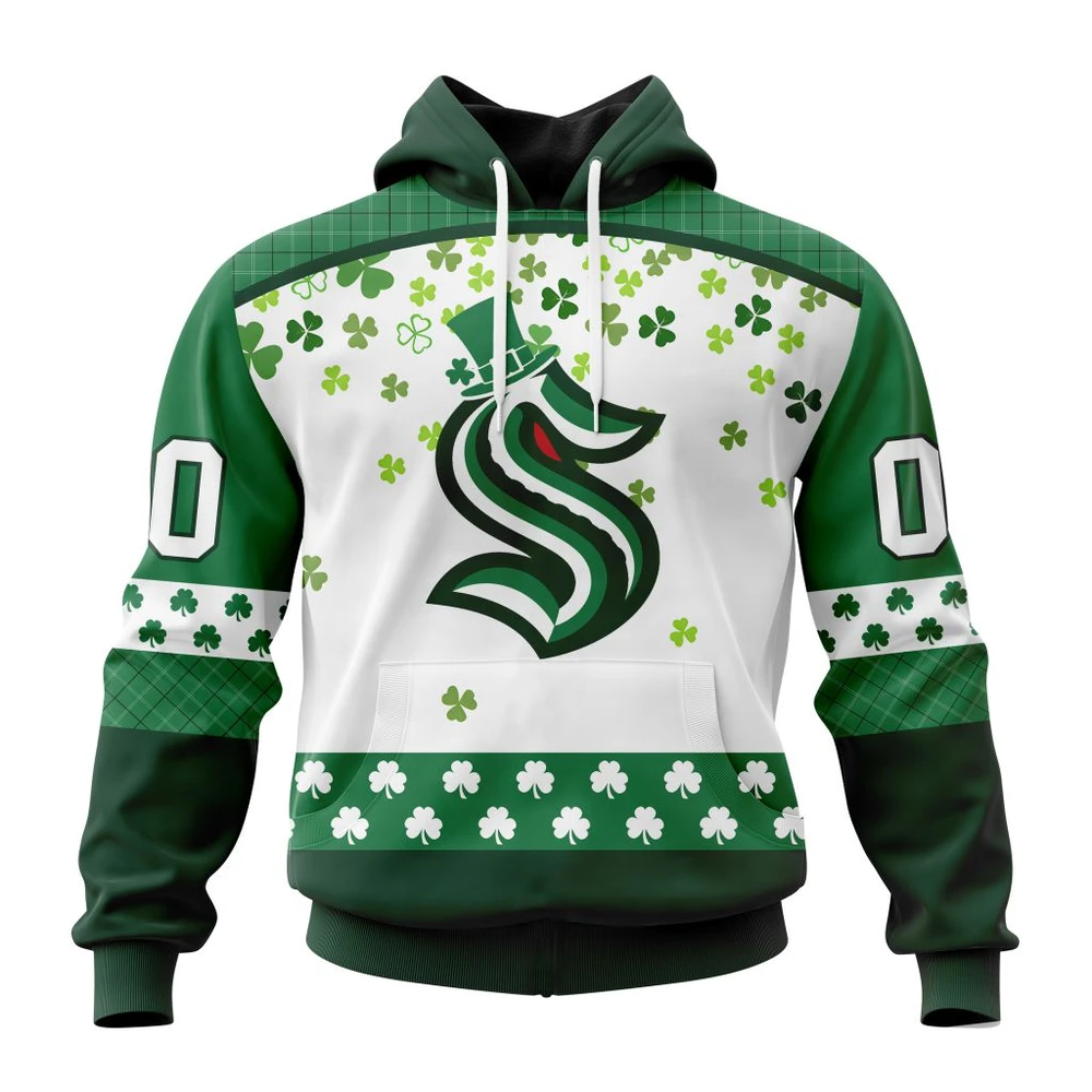 Hoodie NHL Seattle Kraken Special Design For St. Patrick Day St2401 QTNHL080524A1237HD