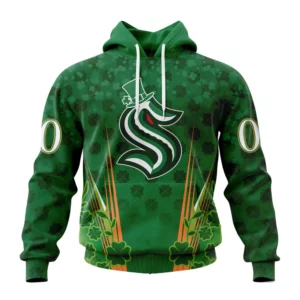 Hoodie NHL Seattle Kraken Special Design For St. Patrick&apos;s Day St2402 QTNHL080524A1144HD