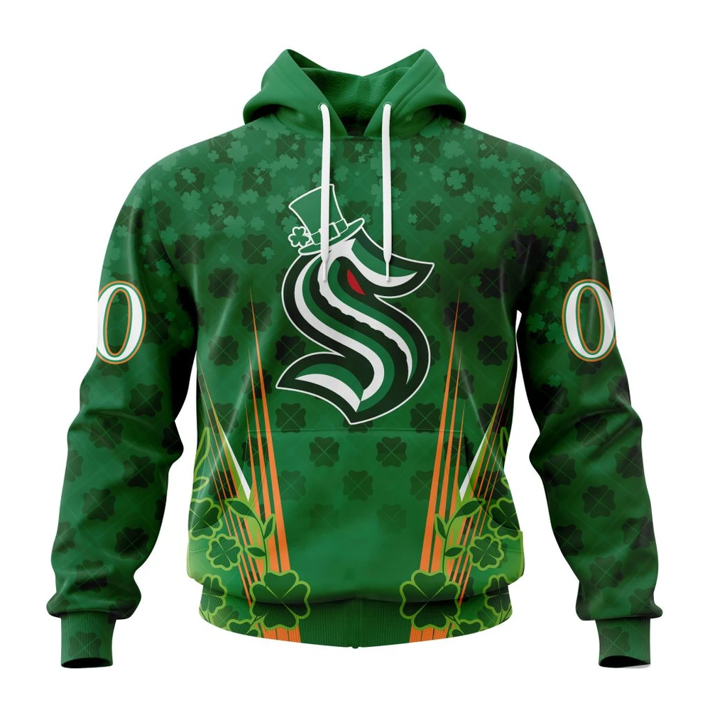 Hoodie NHL Seattle Kraken Special Design For St. Patrick's Day St2402 QTNHL080524A1144HD