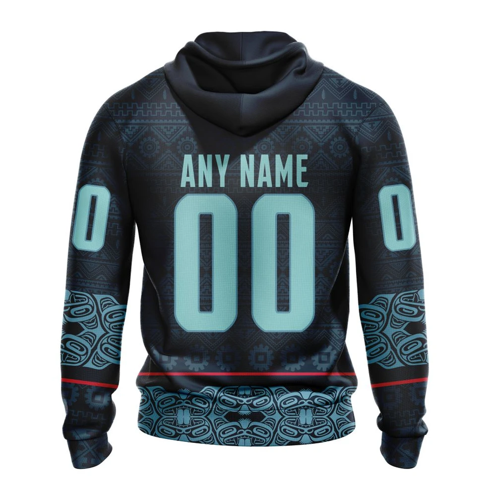 Hoodie NHL Seattle Kraken Special Design With Native Pattern St2303 QTNHL080524A1329HD - Image 2