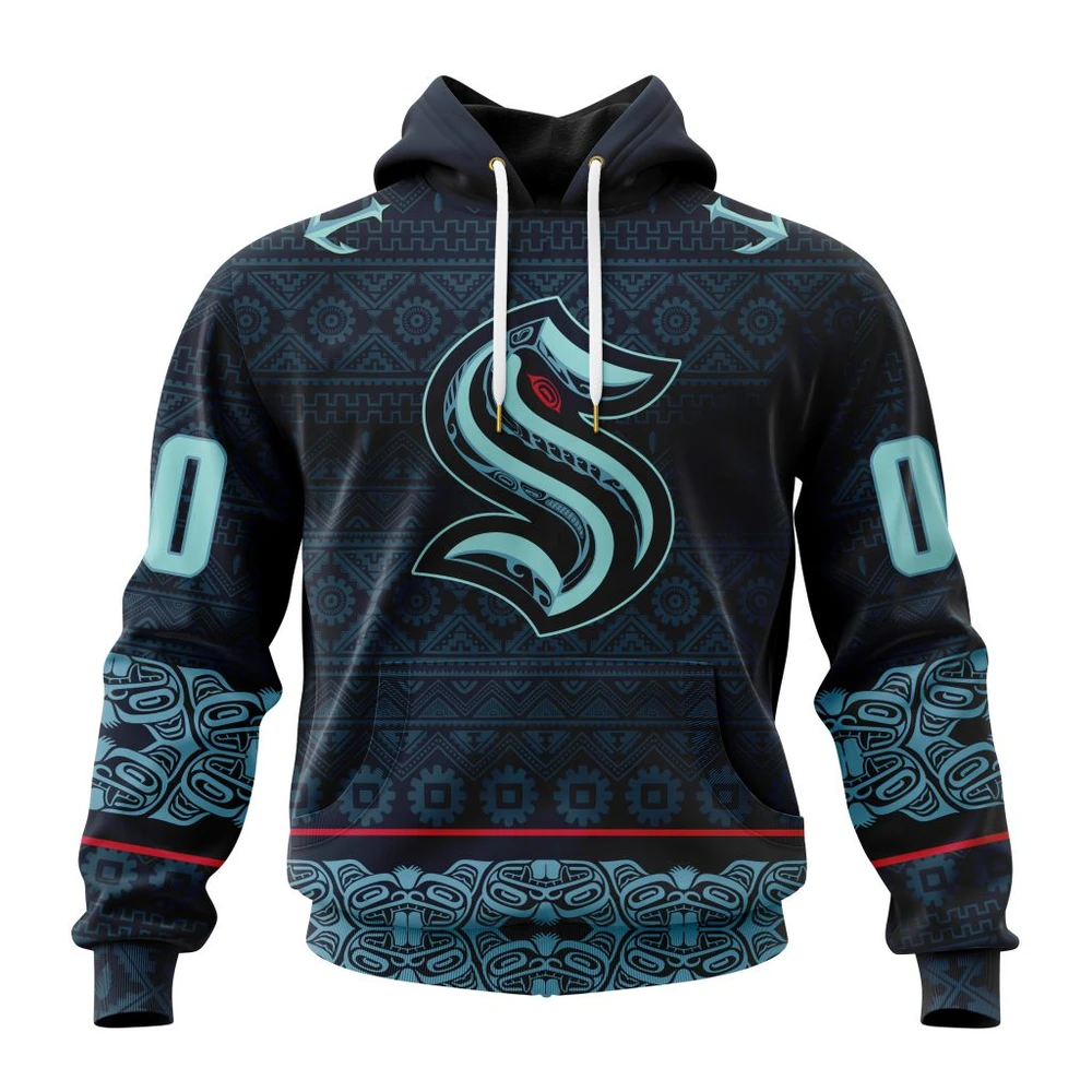Hoodie NHL Seattle Kraken Special Design With Native Pattern St2303 QTNHL080524A1329HD