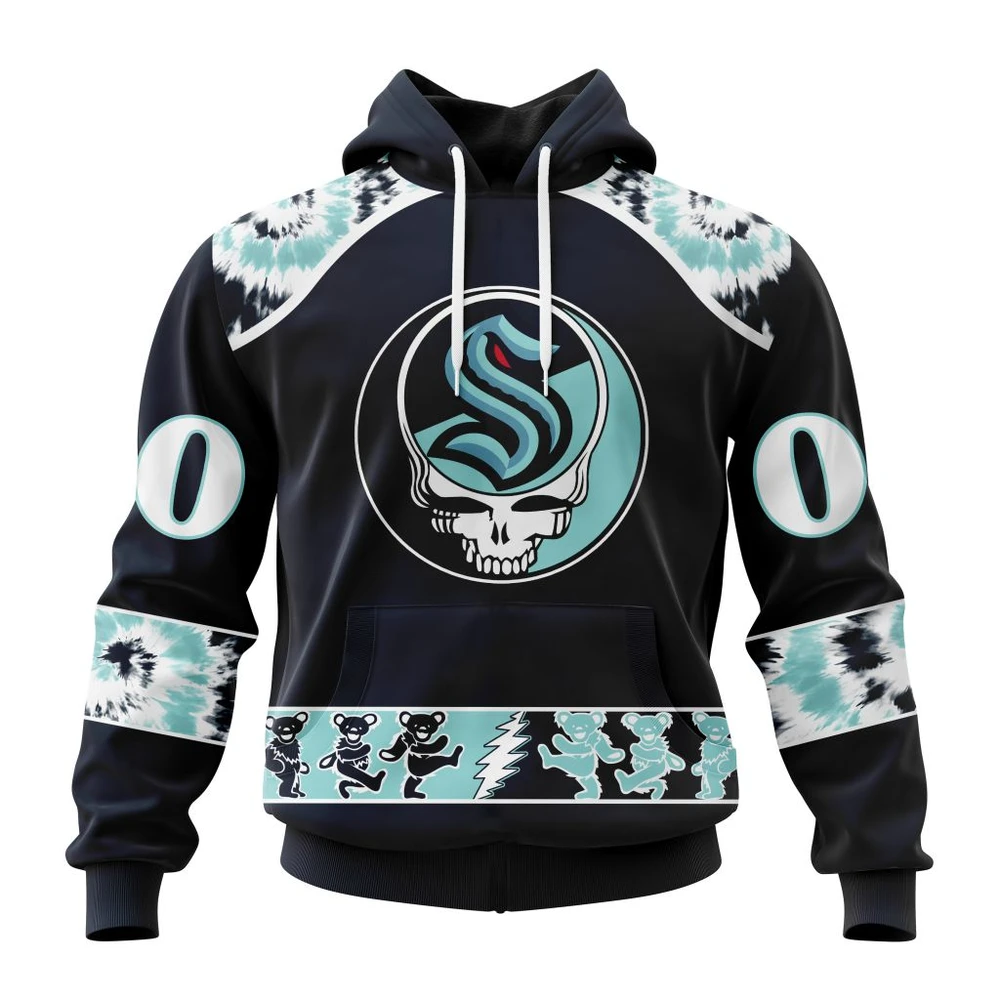 Hoodie NHL Seattle Kraken Special Grateful Dead Design St2301 QTNHL080524A113HD