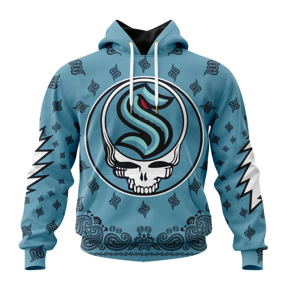 Hoodie NHL Seattle Kraken Special Grateful Dead Design St2303 QTNHL080524A1904HD