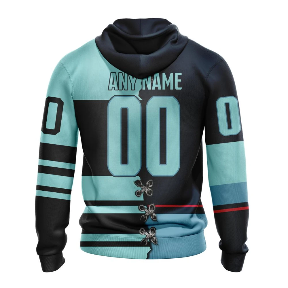 Hoodie NHL Seattle Kraken Special Home Mix Reverse Retro Personalized Kits QTNHL080524A924HD - Image 2