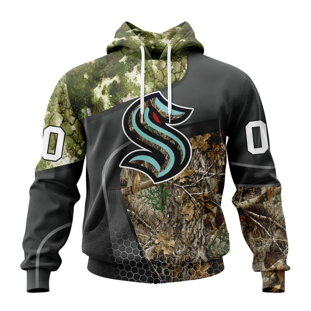 Hoodie NHL Seattle Kraken Special Hunting Camo Design St2302 QTNHL080524A1306HD