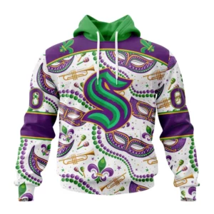 Hoodie NHL Seattle Kraken Special Mardi Gras Design St2401 QTNHL080524A730HD