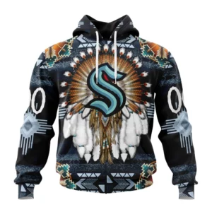 Hoodie NHL Seattle Kraken Special Native Costume Design St2202 QTNHL080524A2679HD