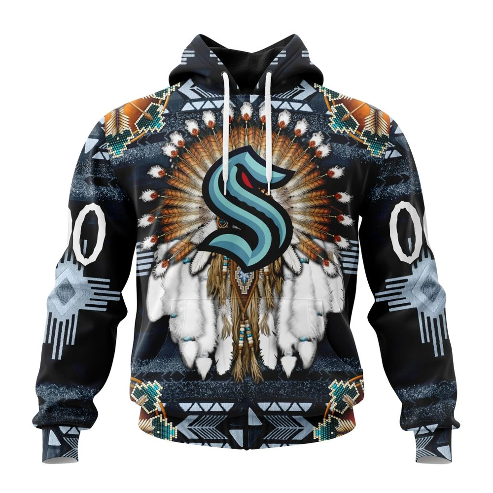 Hoodie NHL Seattle Kraken Special Native Costume Design St2202 QTNHL080524A2679HD