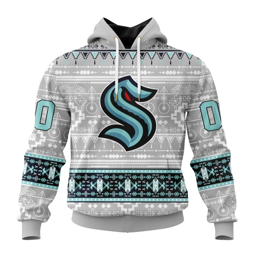 Hoodie NHL Seattle Kraken Special Native Design St2302 QTNHL080524A2049HD