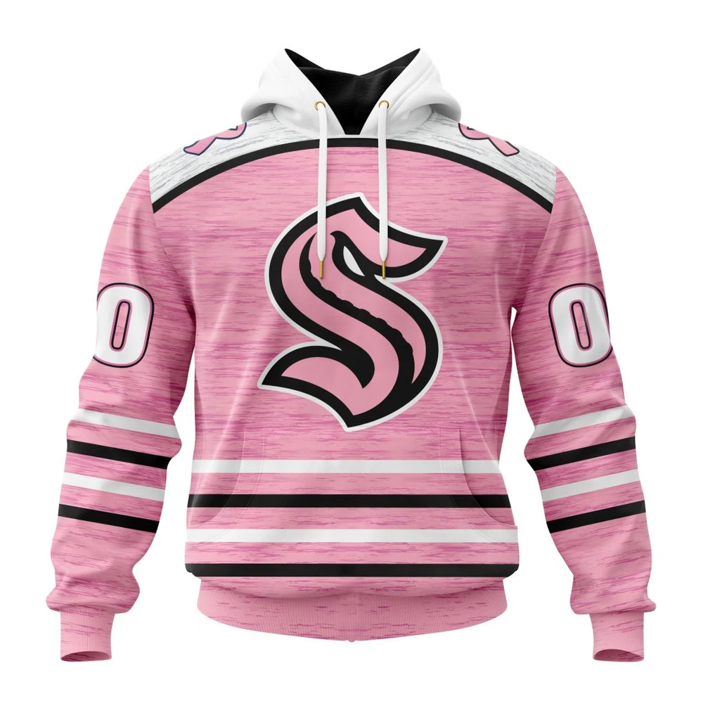 Hoodie NHL Seattle Kraken Special Pink Fight Breast Cancer Design St2304 QTNHL080524A1736HD