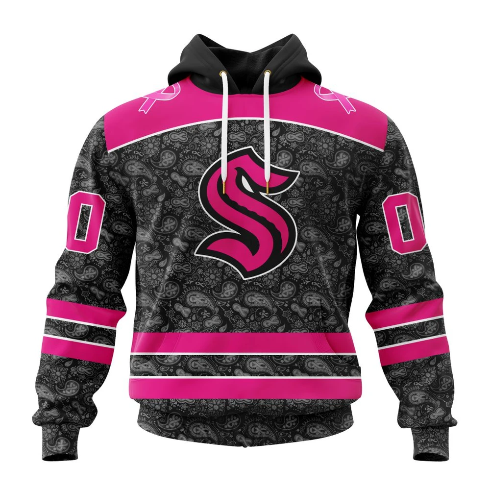 Hoodie NHL Seattle Kraken Special Pink In The Rink Fight Breast Cancer St2301 QTNHL080524A108HD