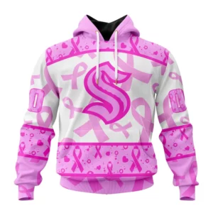 Hoodie NHL Seattle Kraken Special Pink October Breast Cancer Awareness Month St2302 QTNHL080524A1855HD