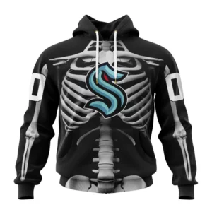 Hoodie NHL Seattle Kraken Special Skeleton Costume For Halloween St2301 QTNHL080524A2019HD