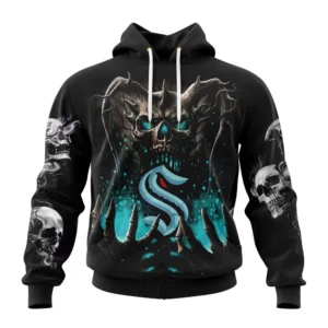 Hoodie NHL Seattle Kraken Special Skull Art Design St2301 QTNHL080524A1206HD