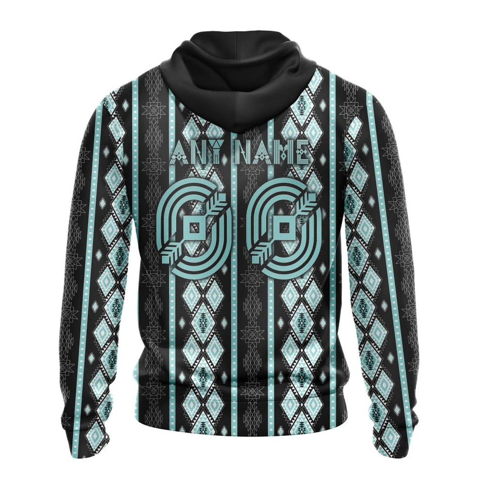 Hoodie NHL Seattle Kraken Special Skull Native Design St2301 QTNHL080524A2104HD - Image 2